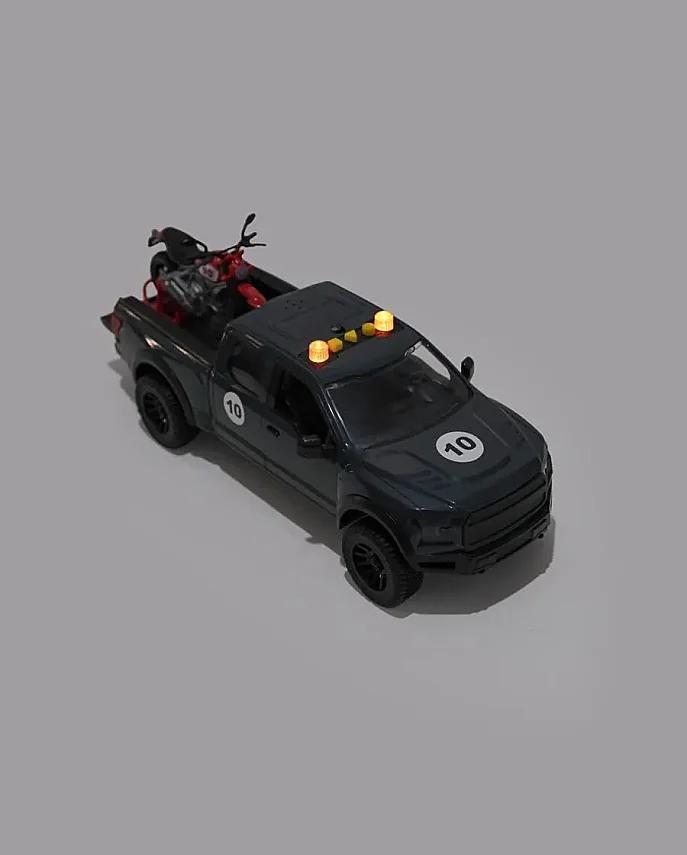 Let's Drive Sesli ve Işıklı Pikap ve Motosiklet - 5