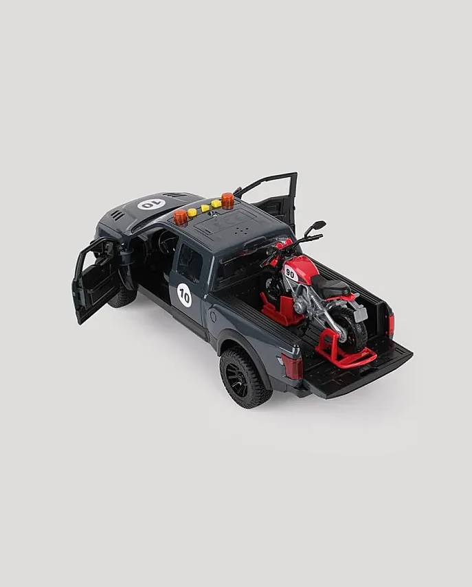 Let's Drive Sesli ve Işıklı Pikap ve Motosiklet - 7