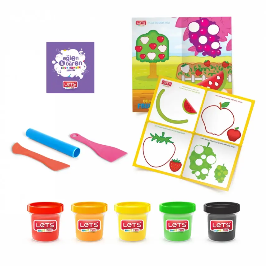 Lets Lezzetli Meyveler Matlı Oyun Hamuru 5x100 Gr. L9009 - 1