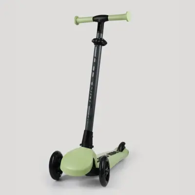 Let's Ride Işıklı Katlanabilir 3 Tekerlekli Scooter- Yeşil - 2