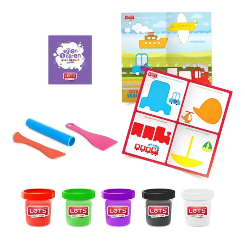 Lets Sevimli Araçlar Matı Oyun Hamuru 5x100 Gr. L9008 - 1