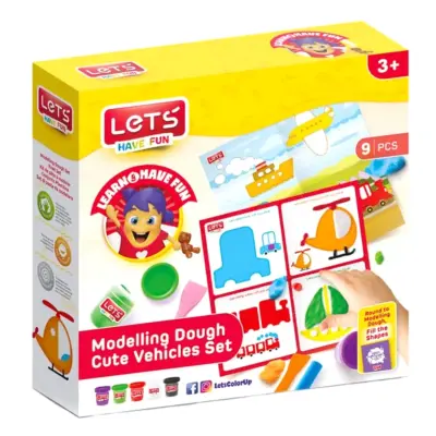 Lets Sevimli Araçlar Matı Oyun Hamuru 5x100 Gr. L9008 (1)