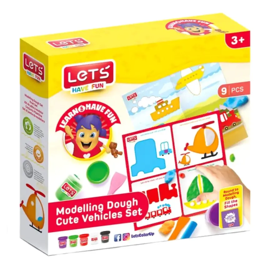 Lets Sevimli Araçlar Matı Oyun Hamuru 5x100 Gr. L9008 - 2