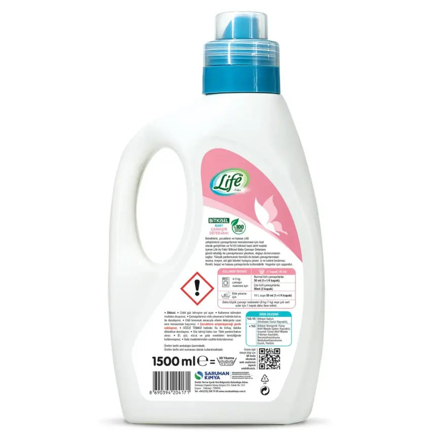 Life by Fakir Baby Bitkisel Bazlı Sıvı Çamaşır Deterjanı 1500 ml - 3