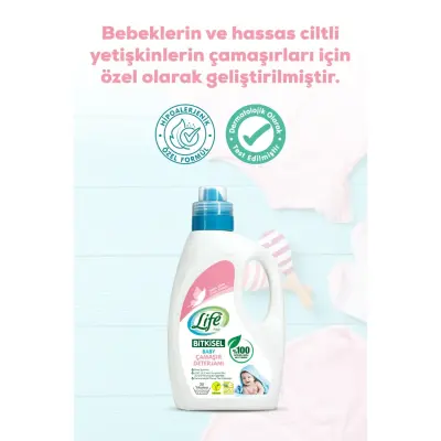 Life by Fakir Baby Bitkisel Bazlı Sıvı Çamaşır Deterjanı 1500 ml - 15