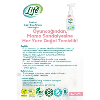 Life by Fakir Çok Amaçlı Temizleyici 475 ml - 4