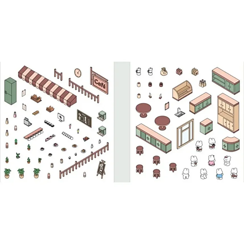 Lino 3D Sticker Set Coffee Shop - 2