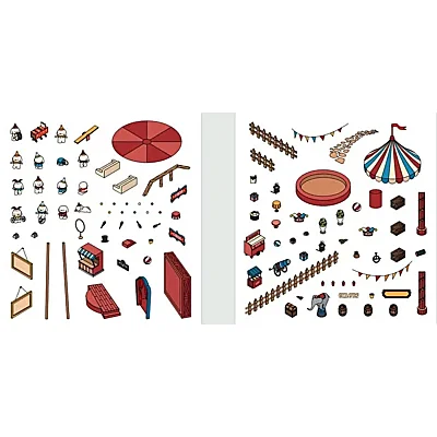 Lino 3D Sticker Set Cricus (1)