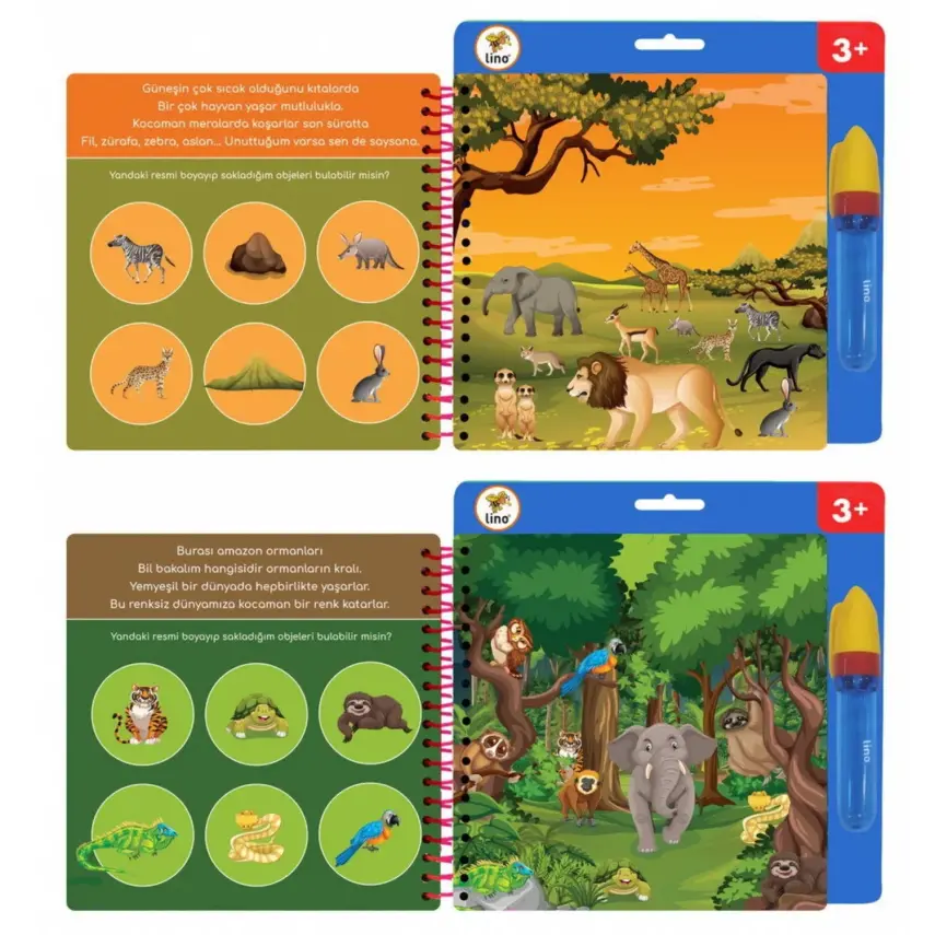 Lino Aqua Sihirli Boyama Kitabı Hayvanlar - 2