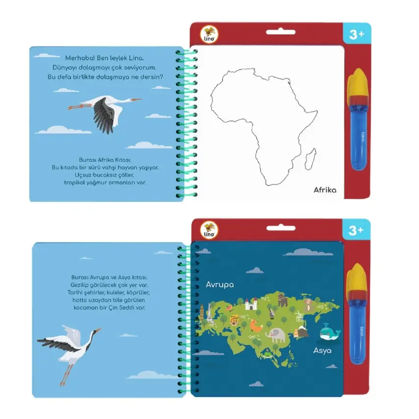 Lino Aqua Sihirli Boyama Kitabı Kıtalar - 2