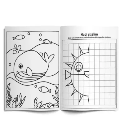 Lino Boya & Sil Aktivite Boyama Kitabı Denizaltı Silinebilir (1)