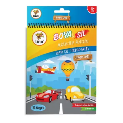 Lino Boya & Sil Silinebilir  Aktivite Boyama Kitabı Araçlar  (1)