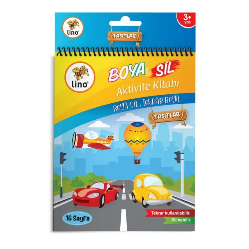 Lino Boya & Sil Silinebilir  Aktivite Boyama Kitabı Araçlar  - 2