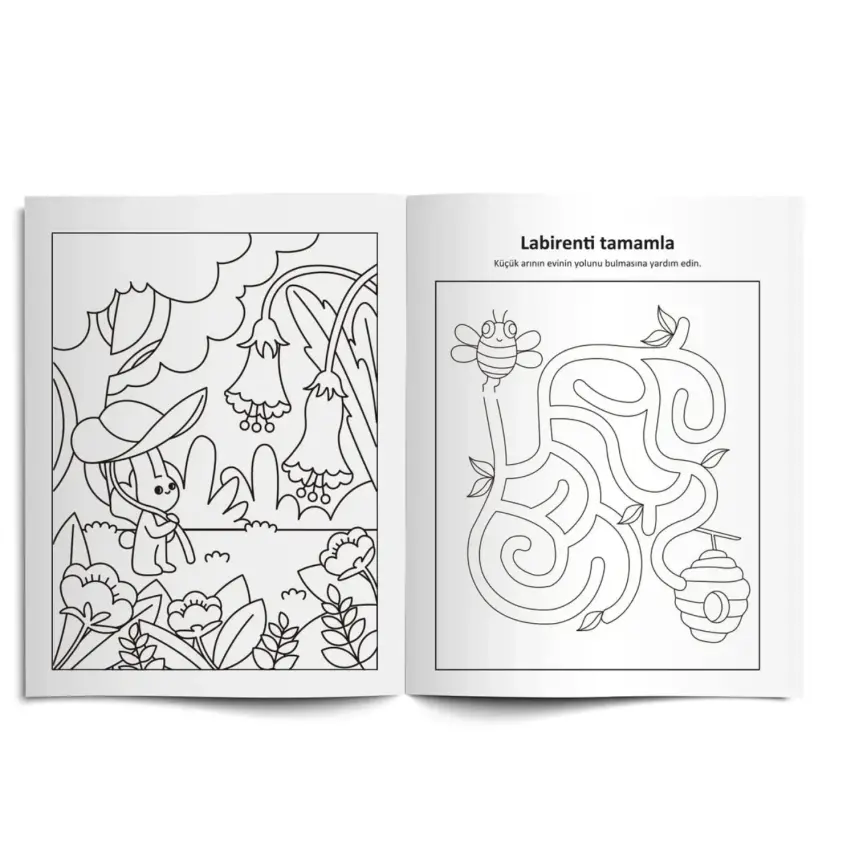 Lino Boya Sil - Silinebilir Aktivite Boyama Kitabı Hayvanlar  - 2