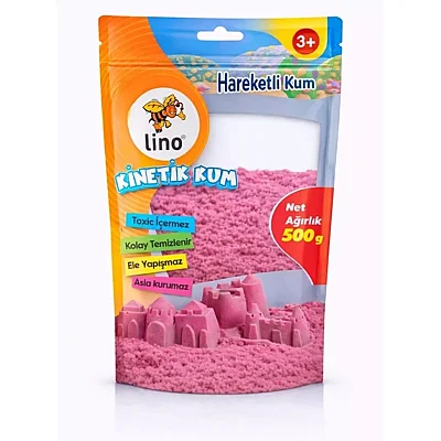 Lino Kinetik Kum 500 Gr Pembe Doypack