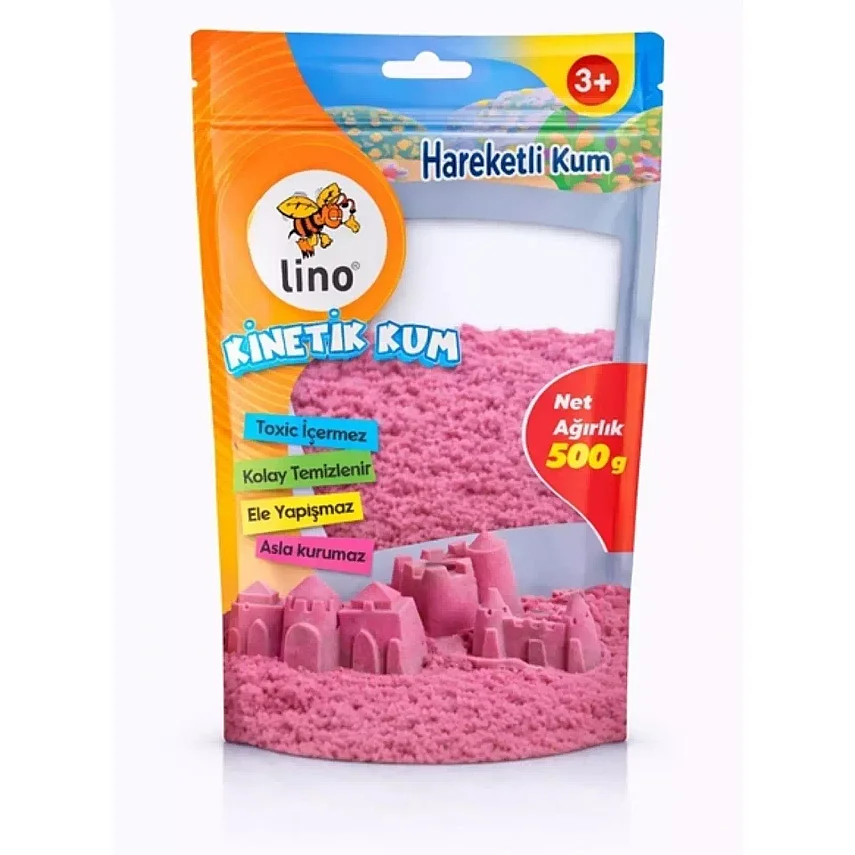 Lino Kinetik Kum 500 Gr Pembe Doypack - 1