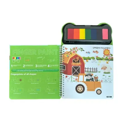 Lino Parmak Boyama Aktivite Kitabı Farm (1)