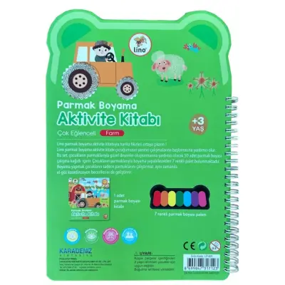 Lino Parmak Boyama Aktivite Kitabı Farm - 3