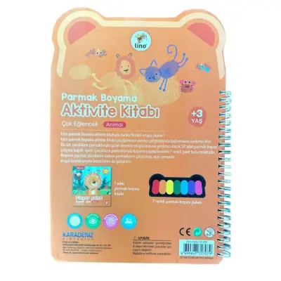 Lino Parmak Boyama Aktivite Kitabı Hayvanlar (1)