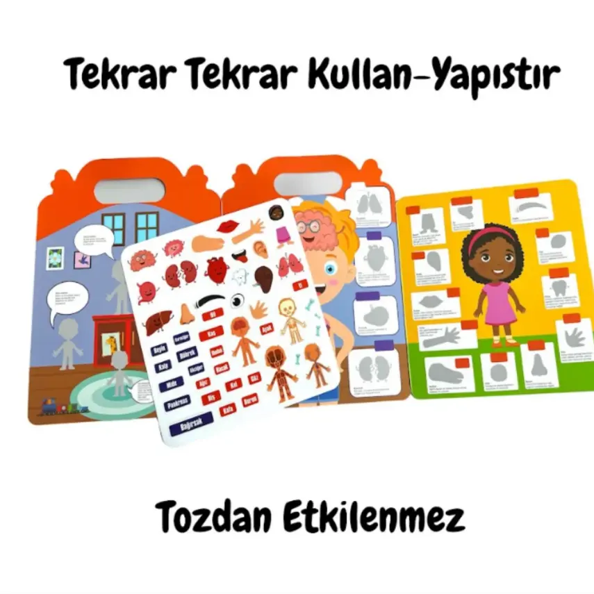 Lino Tekrar Tekrar Kullanılabilen İlk Sticker Kitabım My Body - 2