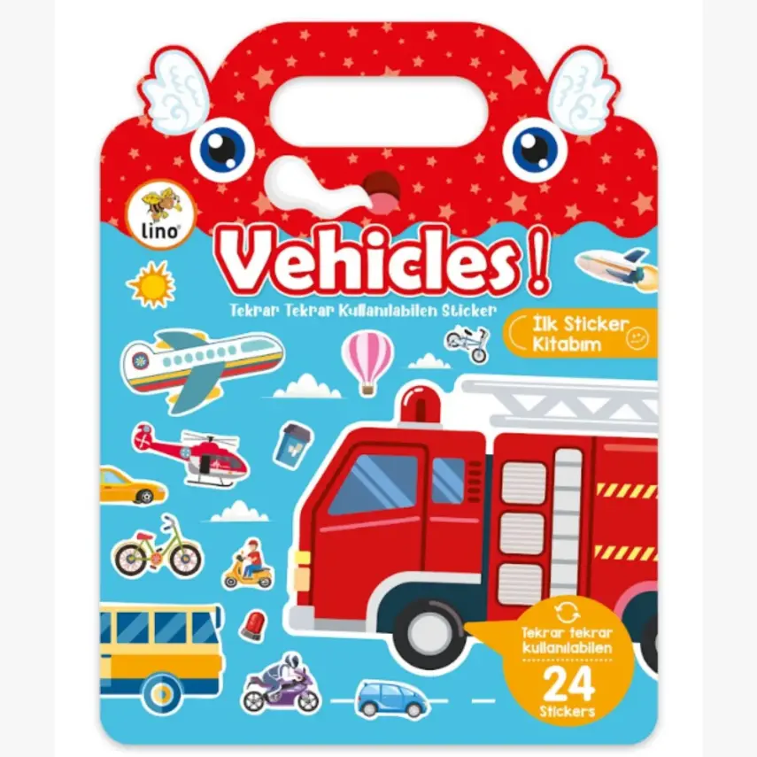 Lino Tekrar Tekrar Kullanılabilen İlk Sticker Kitabım Vehıcles - 1