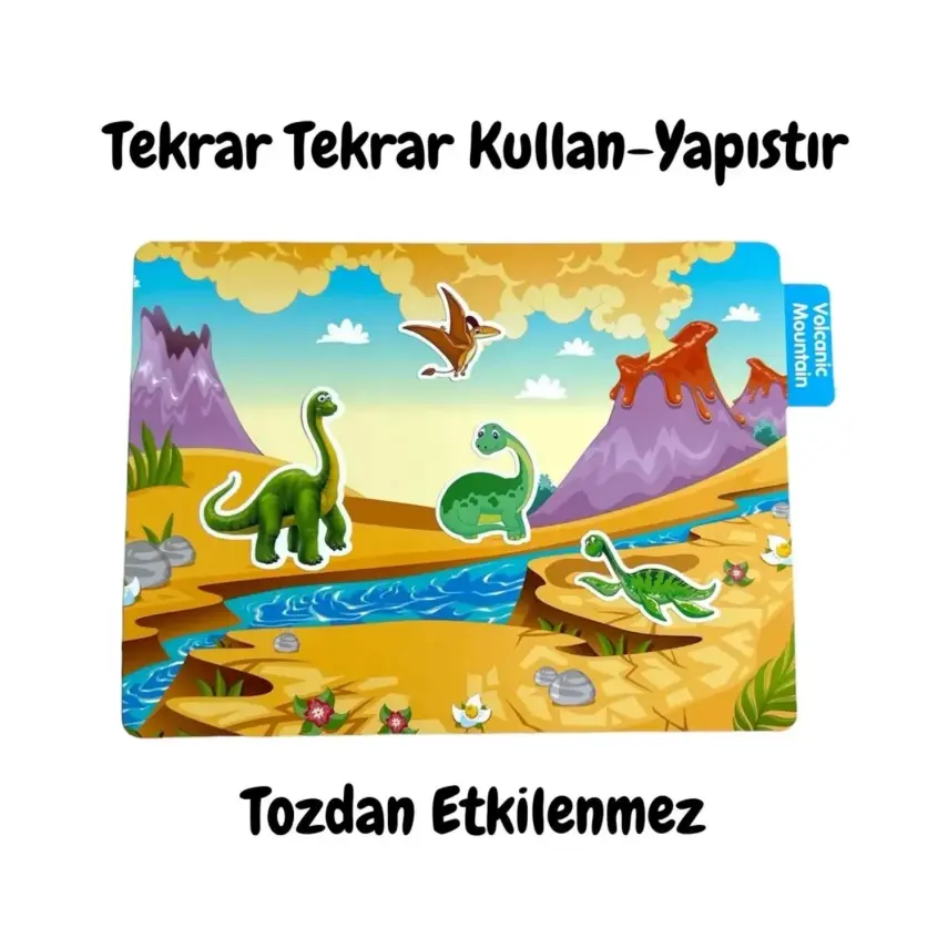 Lino Tekrar Tekrar Kullanılabilen Stıcker Dınosaur World - 3