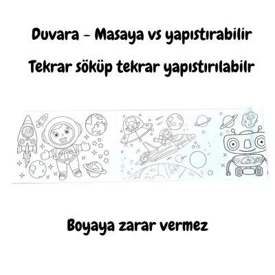 Lino Yapışkanlı Boyama Rulosu Dream Space 86X20 Cm (1)