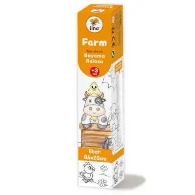 Lino Yapışkanlı Boyama Rulosu Farm 86X20 Cm - 1