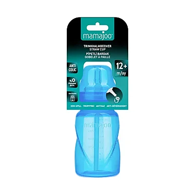 Mamajoo Akıtmaz Pipetli Bardak 270 ml Mavi - 8