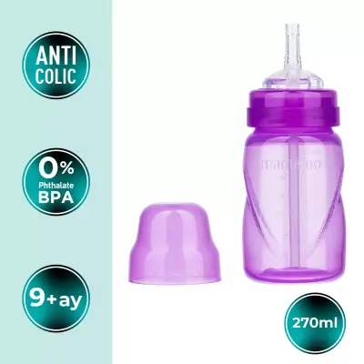 Mamajoo Akıtmaz Pipetli Bardak 270 ml Mor - 2