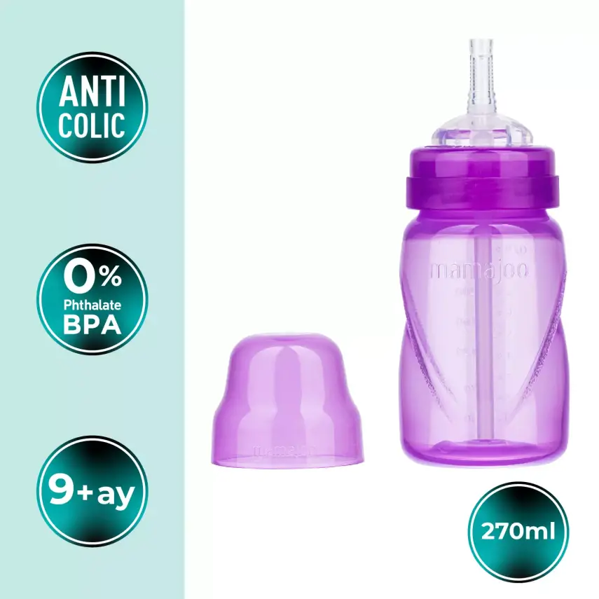 Mamajoo Akıtmaz Pipetli Bardak 270 ml Mor - 2