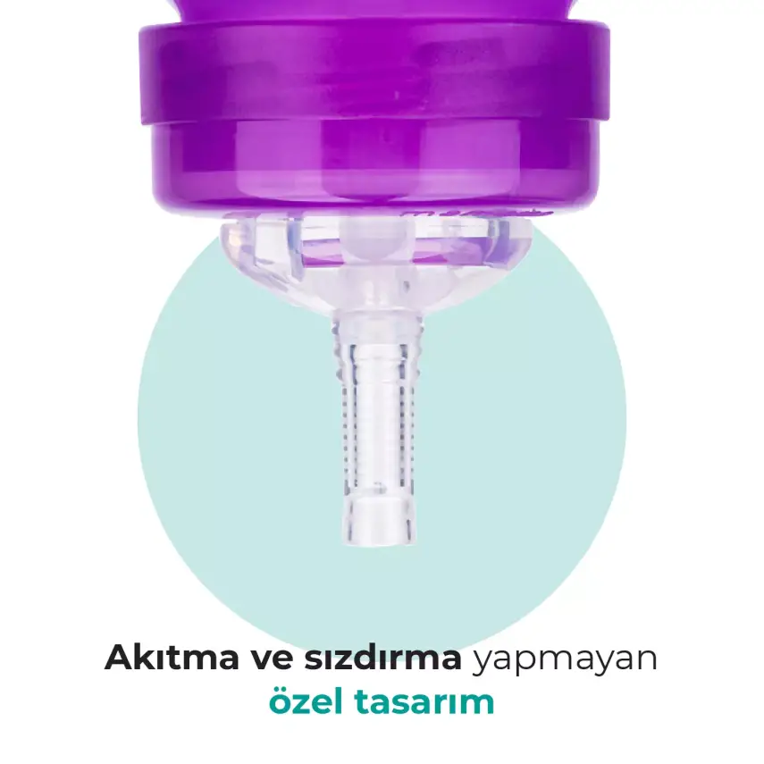Mamajoo Akıtmaz Pipetli Bardak 270 ml Mor - 5