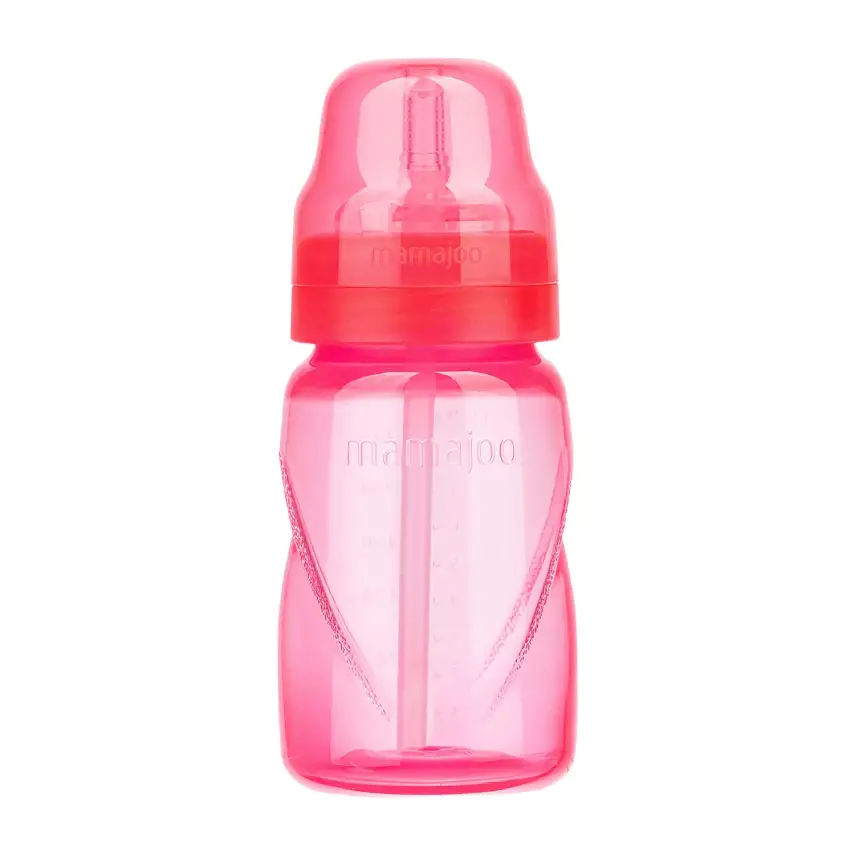 Mamajoo Akıtmaz Pipetli Bardak 270 ml Pembe - 1