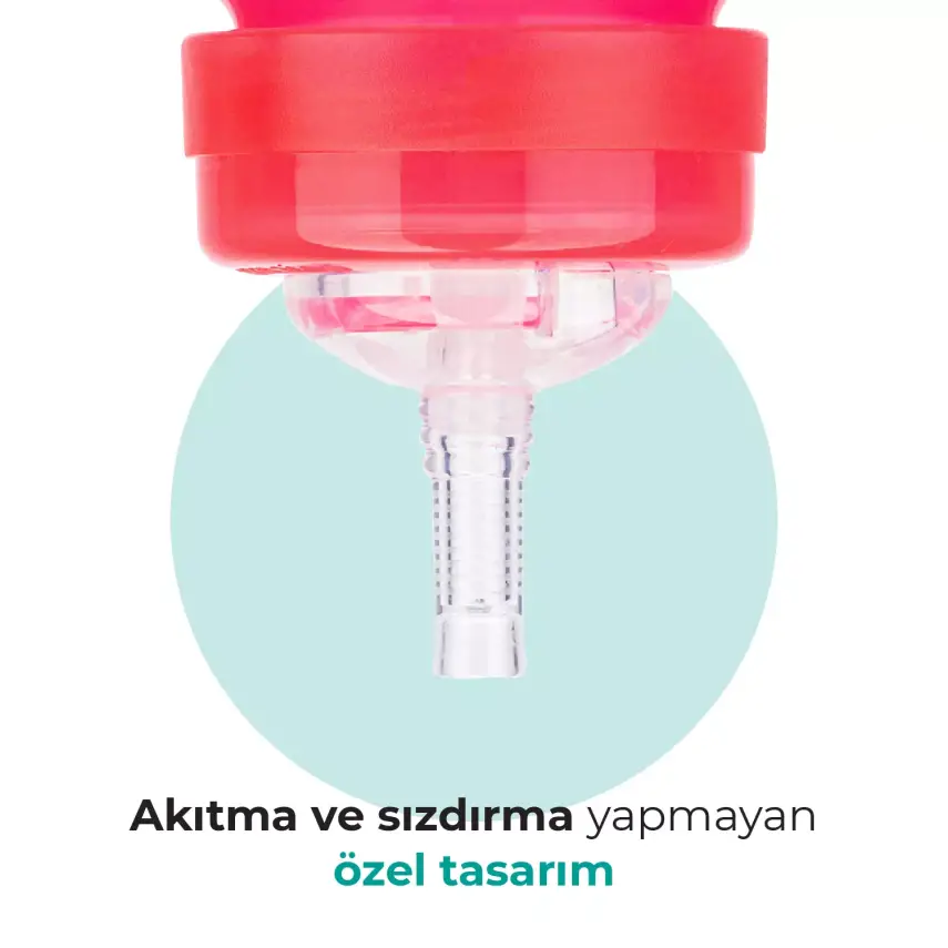 Mamajoo Akıtmaz Pipetli Bardak 270 ml Pembe - 5