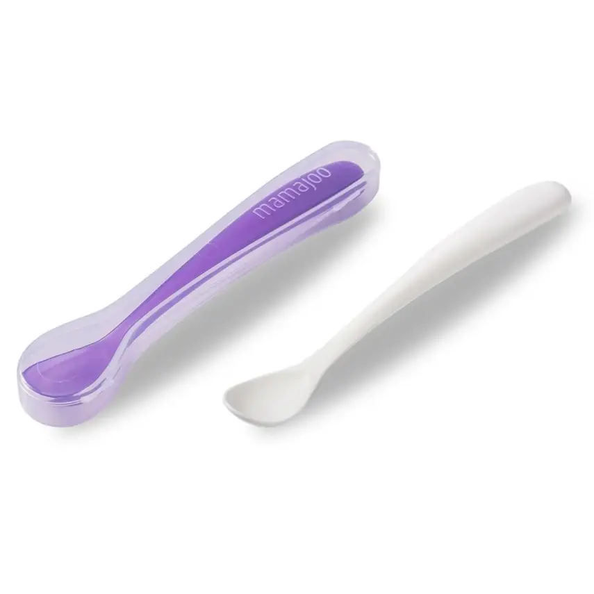 Mamajoo Beslenme Kaşığı ve Saklama Kutusu Mor - 1