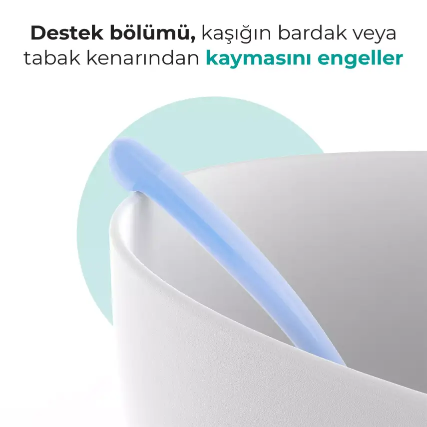 Mamajoo Beslenme Kaşığı&Saklama Kutusu Beyaz/Powder Blue 2li - 5