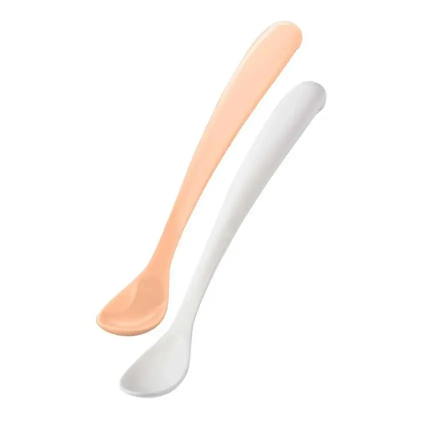 Mamajoo Beslenme Kaşığı&Saklama Kutusu Beyaz/Powder Blush 2li - 1