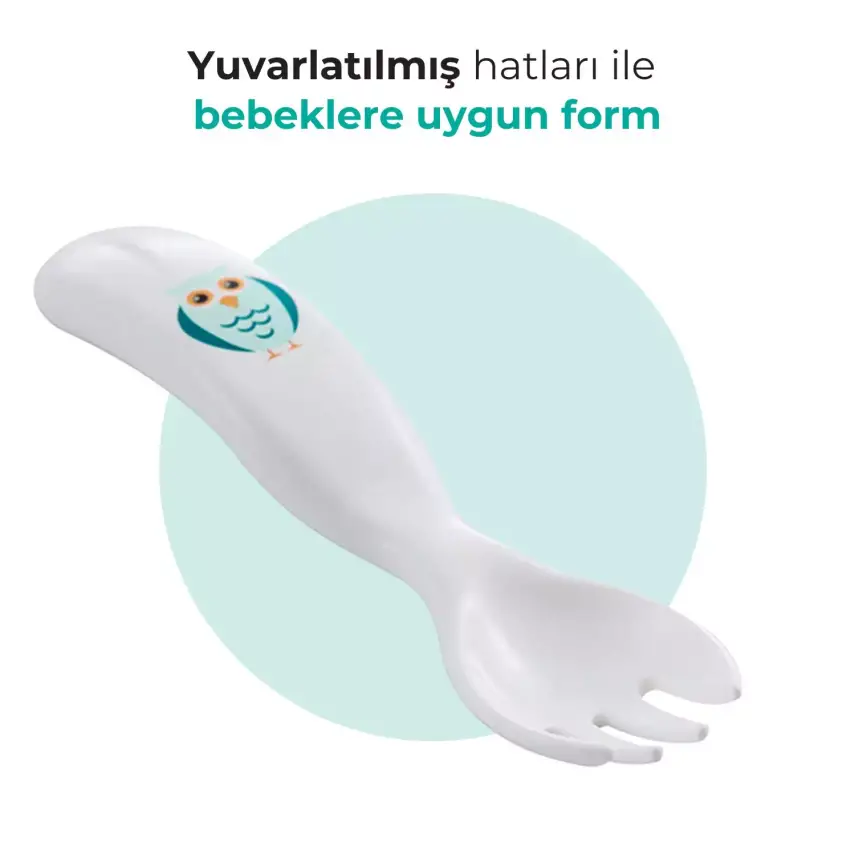 Mamajoo Çatal Kaşık Seti Baykuş - 4