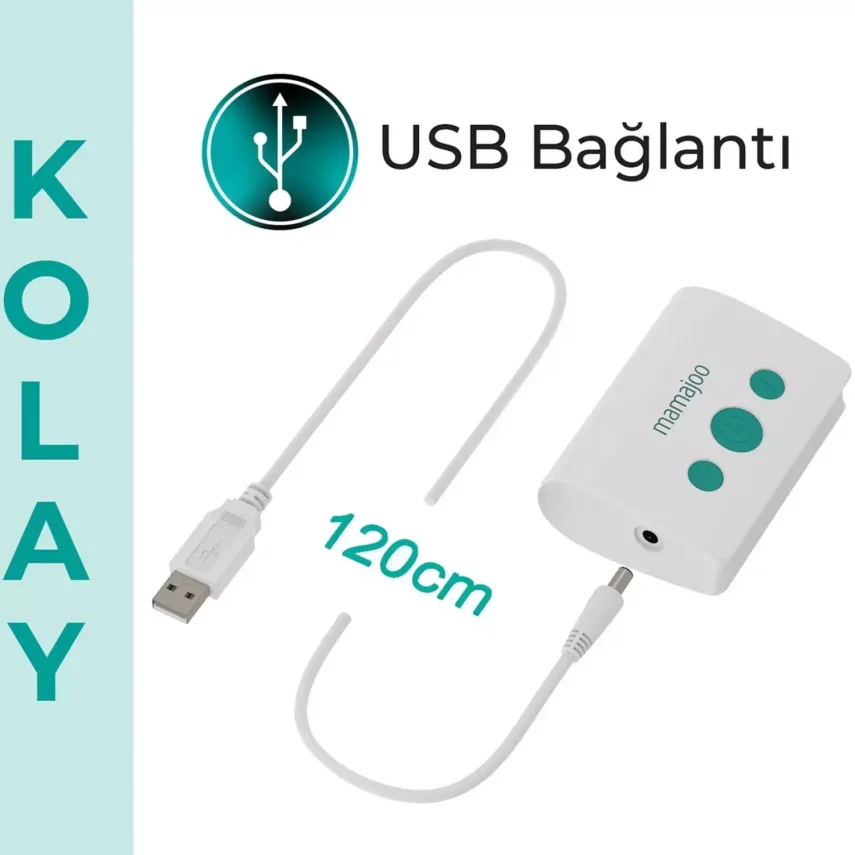 Mamajoo Elektronik USB Tekli Göğüs Pompası & Anne Sütü Saklama Kabı 160 ml - 6