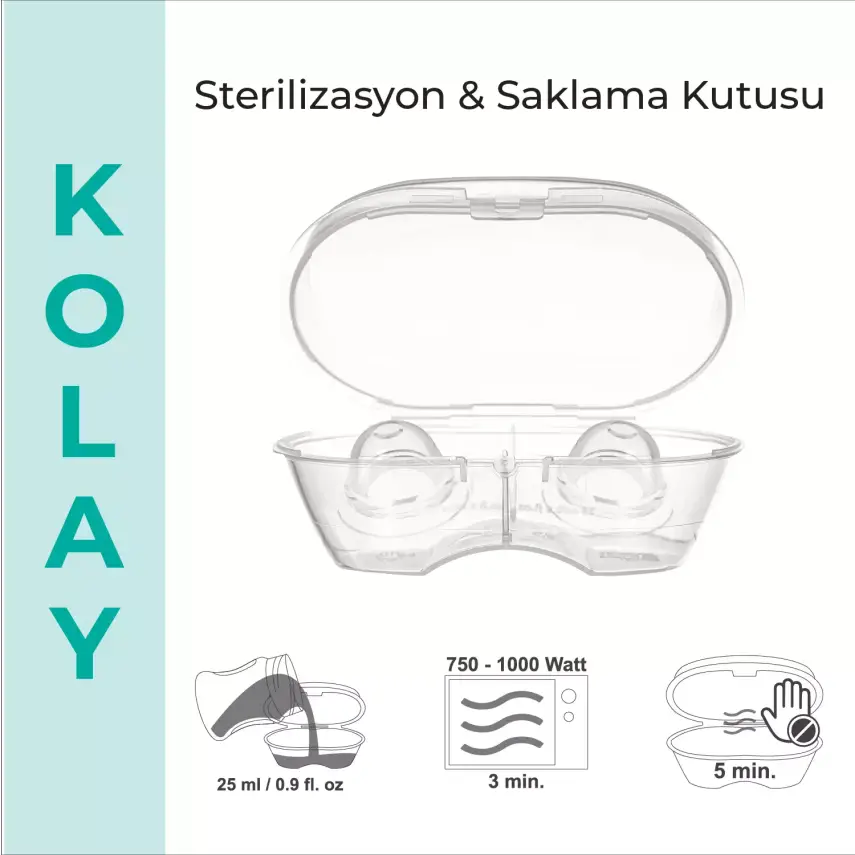 Mamajoo Göğüs Ucu Çıkartıcı Seti Saklama Kutulu - 6