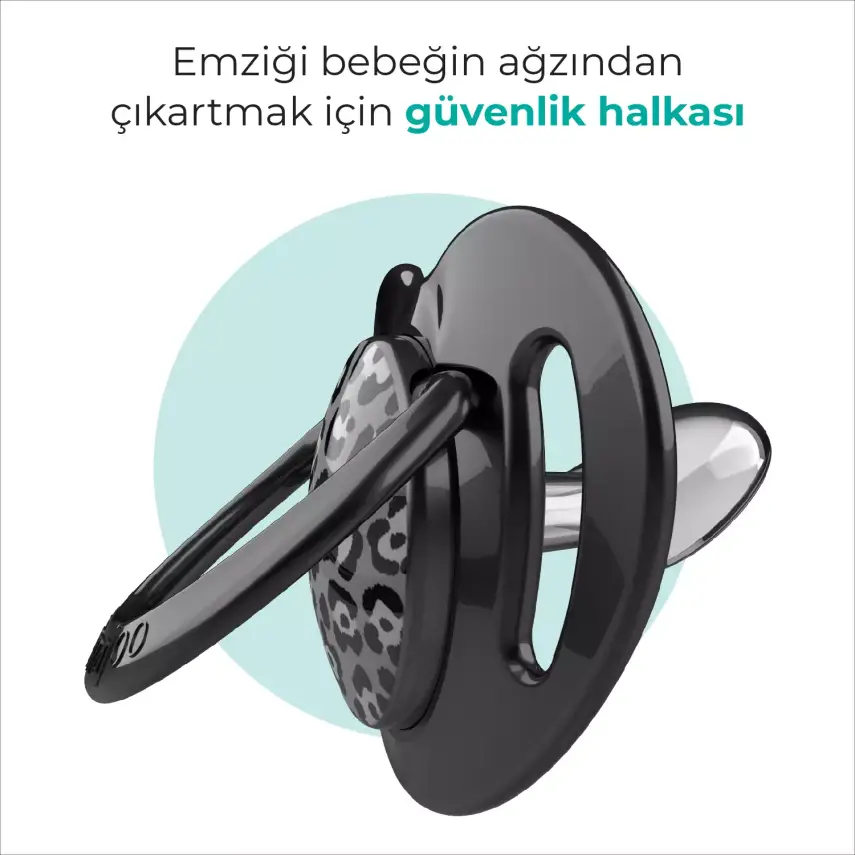 Mamajoo İkili Emzik & Sterilizasyon Saklama Kutusu 6+ Ay Antrasit Leopar - 4