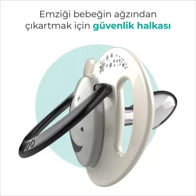 Mamajoo İkili Emzik & Sterilizasyon Saklama Kutusu Gece Gündüz 6+ Ay Pearl Black - 4