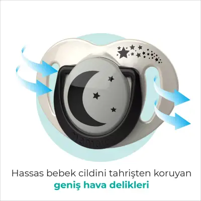 Mamajoo İkili Emzik & Sterilizasyon Saklama Kutusu Gece Gündüz 6+ Ay Pearl Black - 5