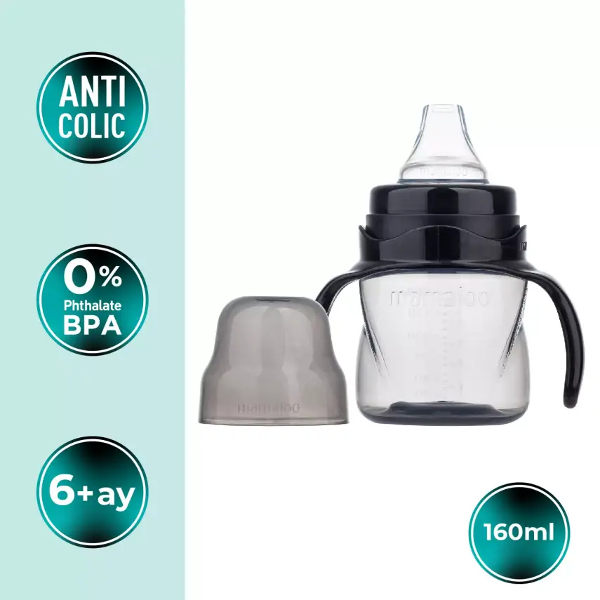 Mamajoo Kulplu Eğitici Bardak 160 ml Black - 2