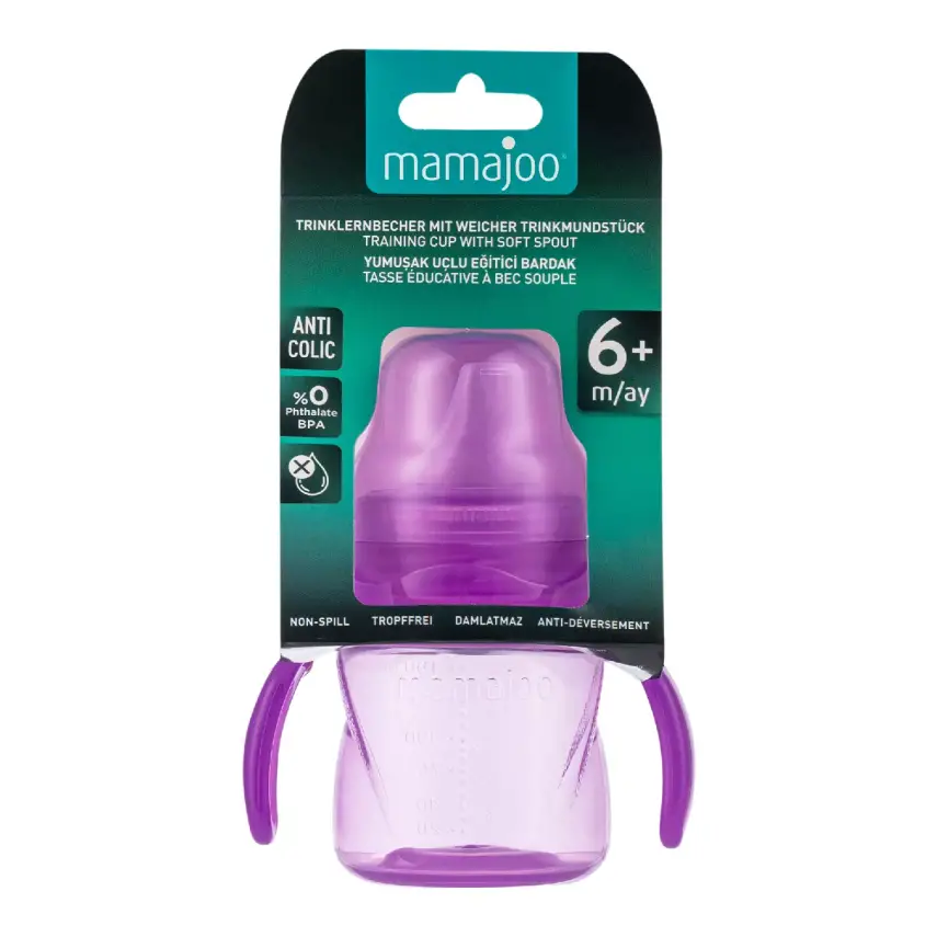 Mamajoo Kulplu Eğitici Bardak 160 ml Mor - 8