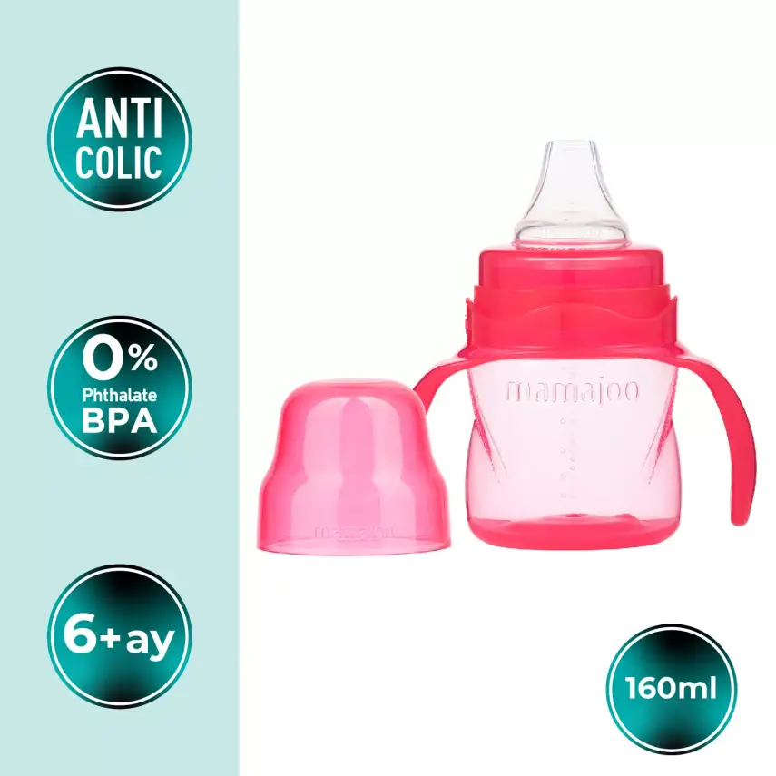 Mamajoo Kulplu Eğitici Bardak 160 ml Pembe - 2