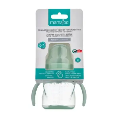 Mamajoo Kulplu Eğitici Bardak 160 ml Powder Green - 4