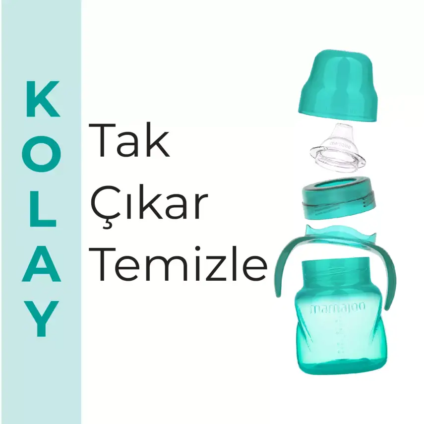 Mamajoo Kulplu Eğitici Bardak 160 ml Yeşil - 6