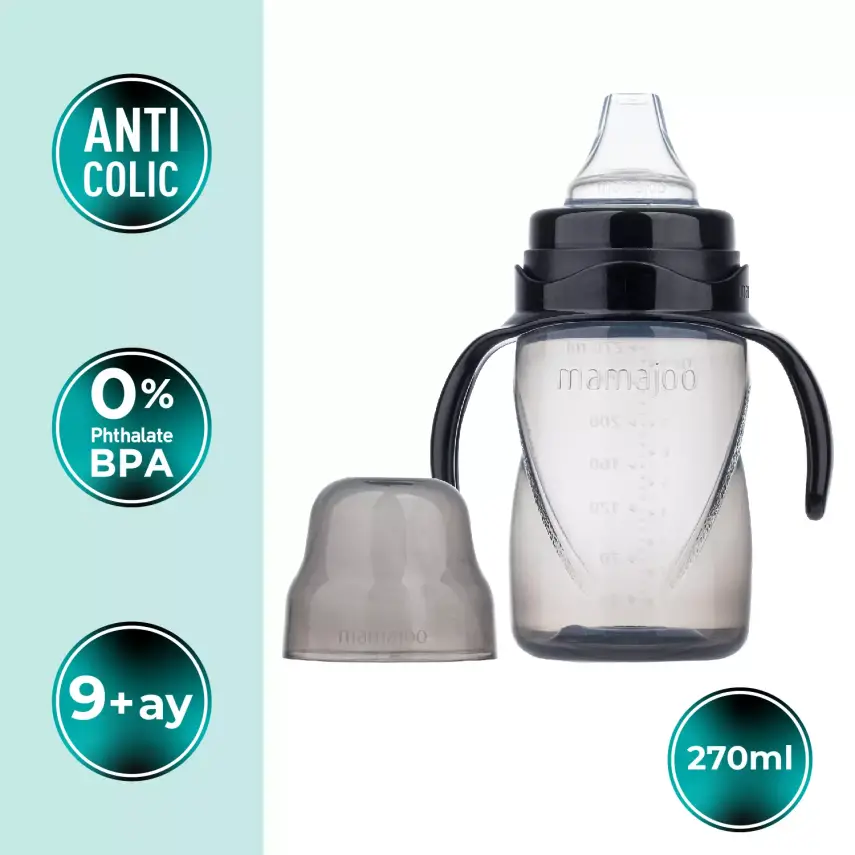 Mamajoo Kulplu Eğitici Bardak 270 ml Black - 2