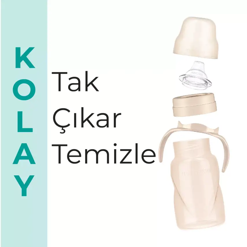 Mamajoo Kulplu Eğitici Bardak 270 ml Pearl - 6